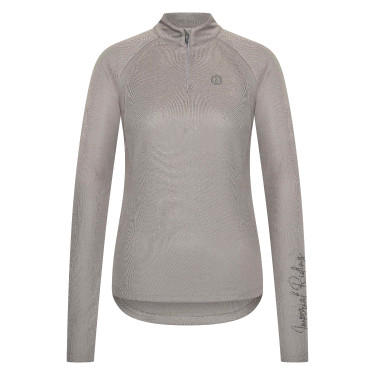 Langarm-Poloshirt Imperial Riding Parla Damen Holzkohle Grau