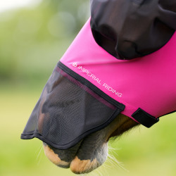 Fliegenmaske mit Nase Imperial Riding Trail ride Pink Rosa