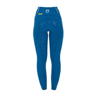 Damen-Reitleggings mit Vollbesatz Classic Equestro Korallenblau