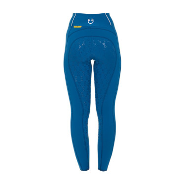 Damen-Reitleggings mit Vollbesatz Classic Equestro Korallenblau