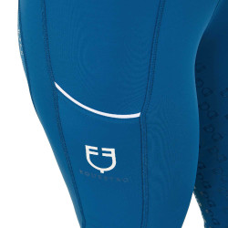 Damen-Reitleggings mit Vollbesatz Classic Equestro Korallenblau