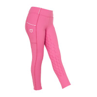 Mädchen-Leggings mit Grip und Equestro-Logo Rosa Schloss