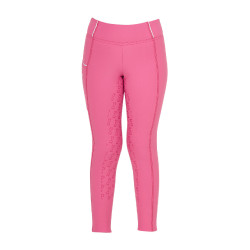Mädchen-Leggings mit Grip und Equestro-Logo Rosa Schloss