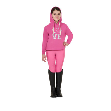 Mädchen-Leggings mit Grip und Equestro-Logo Mädchen-Leggings mit Grip und Equestro-Logo