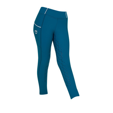 Mädchen-Leggings mit Grip und Equestro-Logo Mädchen-Leggings mit Grip und Equestro-Logo