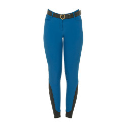 Eng anliegende Damenreithose mit Grip und Zenda Equestro Logo Korallenblau Eng anliegende Damenreithose mit Grip und Zenda Equestro Logo Korallenblau
