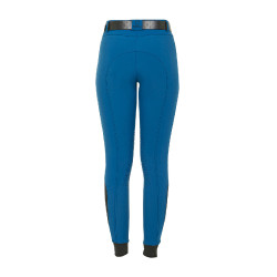Eng anliegende Damenreithose mit Grip und Zenda Equestro Logo Korallenblau Eng anliegende Damenreithose mit Grip und Zenda Equestro Logo Korallenblau