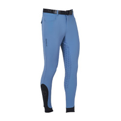Eng anliegende Herrenreithose mit Vollbesatz Aria Equestro Beringsee Blau
