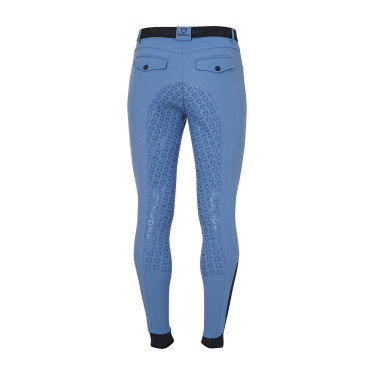 Eng anliegende Herrenreithose mit Vollbesatz Aria Equestro Beringsee Blau
