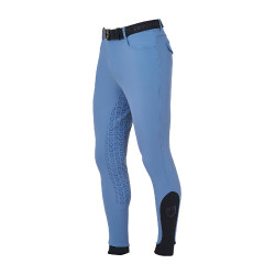 Eng anliegende Herrenreithose mit Vollbesatz Aria Equestro Beringsee Blau