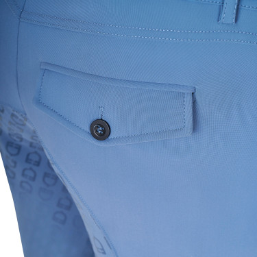 Eng anliegende Herrenreithose mit Vollbesatz Aria Equestro Beringsee Blau
