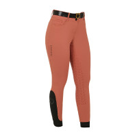 Hoch taillierte Damenreithose mit Vollbesatz Equestro Mammutbaum Braun