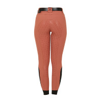 Hoch taillierte Damenreithose mit Vollbesatz Equestro Mammutbaum Braun