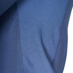 Trainingspolo langarm für Herren taillierter Schnitt Equestro Beringsee Blau