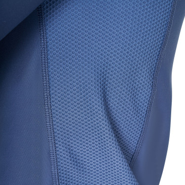 Trainingspolo langarm für Herren taillierter Schnitt Equestro Beringsee Blau