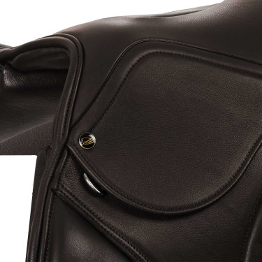 Doppelte Lederspringsattel Modell Las Vegas Supreme Dunkelbraun