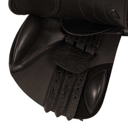 Doppelte Lederspringsattel Modell Las Vegas Supreme Dunkelbraun