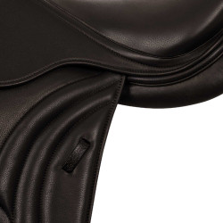 Doppelte Lederspringsattel Modell Las Vegas Supreme Dunkelbraun