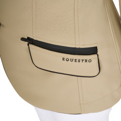 Turnierjacke Equestro Mädchen aus technischem Gewebe Weihrauch Beige Turnierjacke Equestro Mädchen aus technischem Gewebe Weihrauch Beige