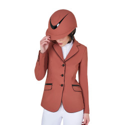 Wettkampfjacke Damen aus technischem Stretchstoff Equestro Mammutbaum Braun