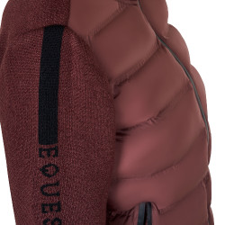 Equestro Damenjacke aus Nylon und Strick mit Reißverschluss Braun