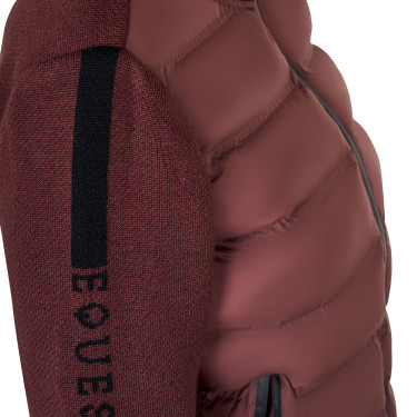 Equestro Damenjacke aus Nylon und Strick mit Reißverschluss Braun