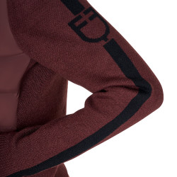 Equestro Damenjacke aus Nylon und Strick mit Reißverschluss Braun