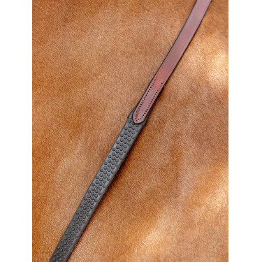 Weiche Gummizügel LeMieux Kastanienbraun / Silber