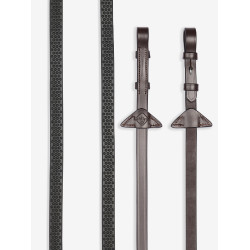 Weiche Gummizügel LeMieux Havanna / Silber Braun