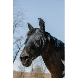 Anti-Fliegen-UV-Schutzmaske Equithème Lycra mit Nase Anti-Fliegen-UV-Schutzmaske Equithème Lycra mit Nase