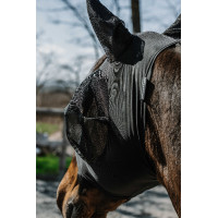 Anti-Fliegen-UV-Schutzmaske Equithème Lycra Schwarz Anti-Fliegen-UV-Schutzmaske Equithème Lycra Schwarz