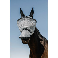 Fliegenmaske UV-Schutz Equithème Protec Silberfarben Grau Fliegenmaske UV-Schutz Equithème Protec Silberfarben Grau