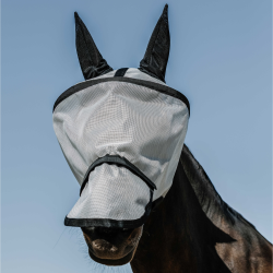 Fliegenmaske UV-Schutz Equithème Protec Silberfarben Grau