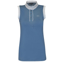 Ärmelloses Damen-Poloshirt CANDIBA Flags & Cup Sturmblau