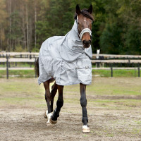 Wasserdichte Decke Nevada Horze 600 Denier Glänzendes Grau Wasserdichte Decke Nevada Horze 600 Denier Glänzendes Grau