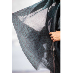 Stola Alix Pénélope Schwarz / Entenblau