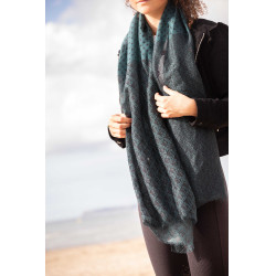 Stola Alix Pénélope Schwarz / Entenblau