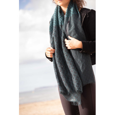 Stola Alix Pénélope Schwarz / Entenblau