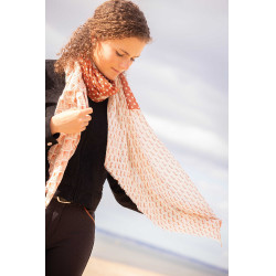 Stola Alix Pénélope Ecru / Rostfarben Weiß