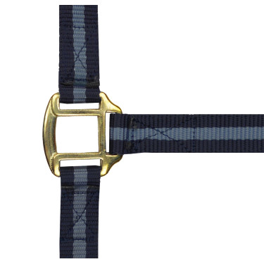 Nylonhalfter mit Leder unterlegt Norton Marineblau / Grau Nylonhalfter mit Leder unterlegt Norton Marineblau / Grau