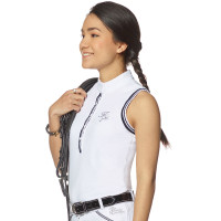 Polo Flags & Cup Copacabana ärmellos Weiß / Marineblau Weiß Polo Flags & Cup Copacabana ärmellos Weiß / Marineblau Weiß