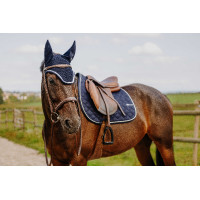 Fliegenhaube Ich liebe dich Equithème Mirror Blau