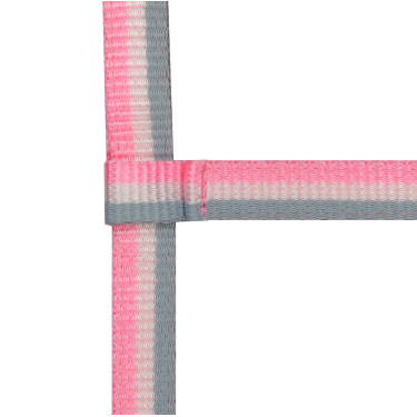 Verstellbares Fohlenhalfter Grau / Weiß / Rosa