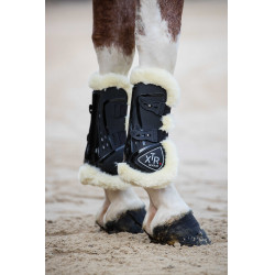 Norton XTR Gamaschen mit synthetischem Lammfell und Knöpfen Schwarz