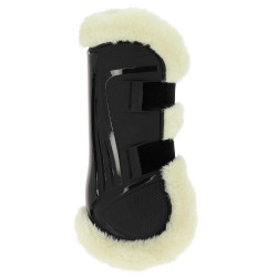 Norton XTR Gamaschen mit synthetischem Lammfell und Knöpfen Schwarz