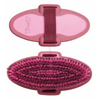 Zweifarbige weiche Bürste T de T Bordeaux / Rosa Zweifarbige weiche Bürste T de T Bordeaux / Rosa