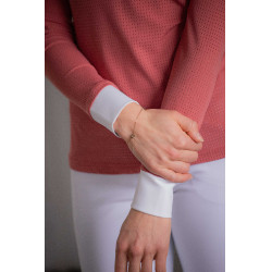 Turnier-Poloshirt Pénélope Florence Langarm Terrakotta Orange