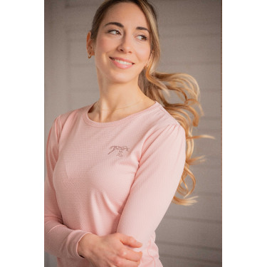 Poloshirt Techty Honey Langarm Pénélope Pink Rosa