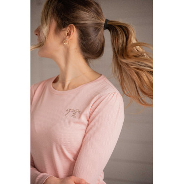 Poloshirt Techty Honey Langarm Pénélope Pink Rosa