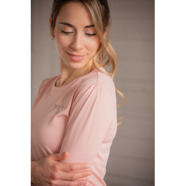Poloshirt Techty Honey Langarm Pénélope Pink Rosa